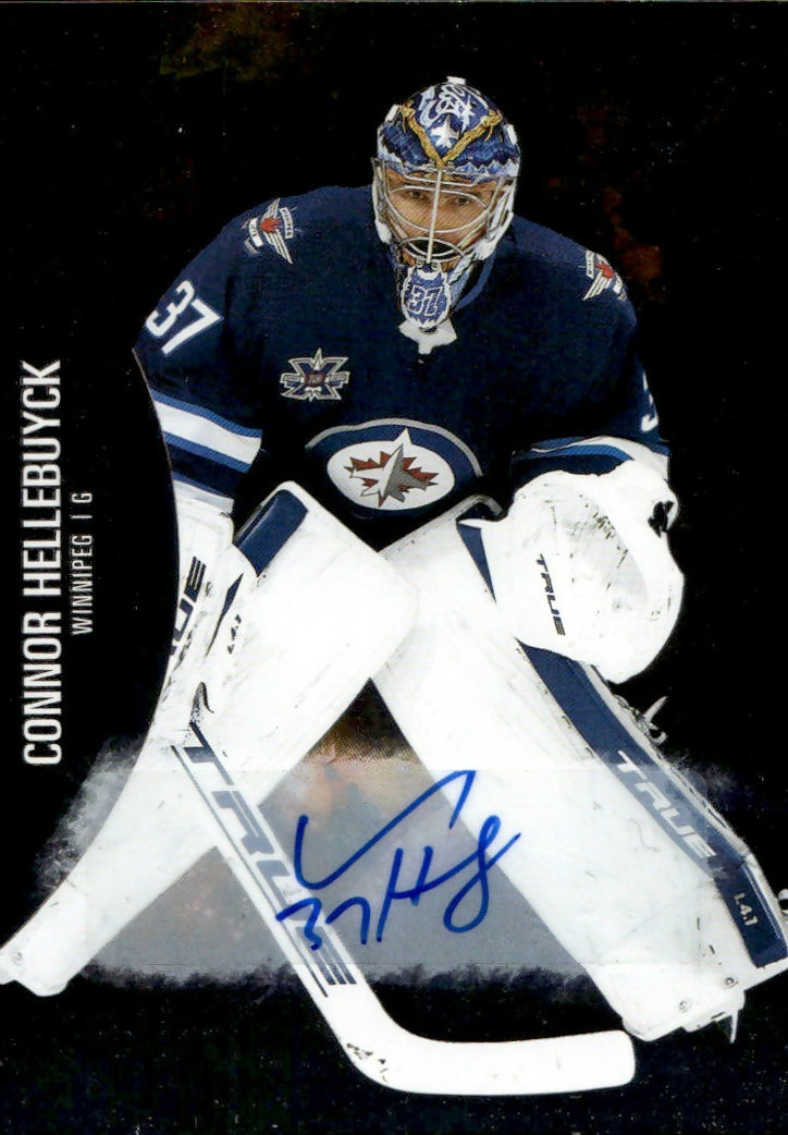2021-22 Upper Deck Skybox Metal Universe Hockey - Base - Auto #85 Connor Hellebuyck - Winnipeg Jets - A