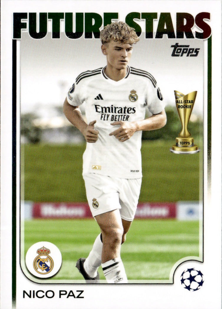 2024-25 Topps UEFA Club Competitions - Base #14 Nico Paz - Real Madrid C.F. - A