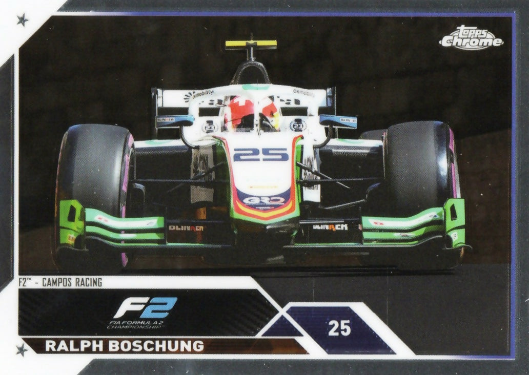 2023 Topps Chrome Formula 1 Base #135 - F2 Cars Ralph Boschung - F2 Campos Racing - A
