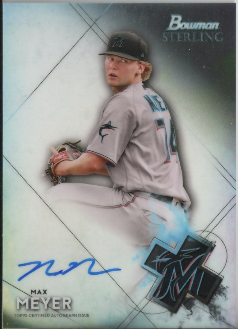 2021 Bowman Sterling Baseball - Prospect Autographs #BSPA-MM Max Meyer - Miami Marlins - A