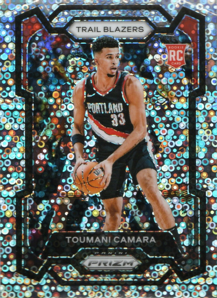 2023-24 Panini Prizm Basketball Base - Fast Break Prizm #164 Toumani Camara, Portland Trail Blazers - A