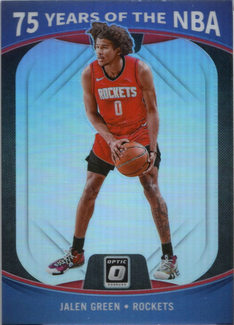 2021-22 Panini Prizm Basketball - Optic 75 Years of the NBA # 46 Jalen Green - Houston Rockets