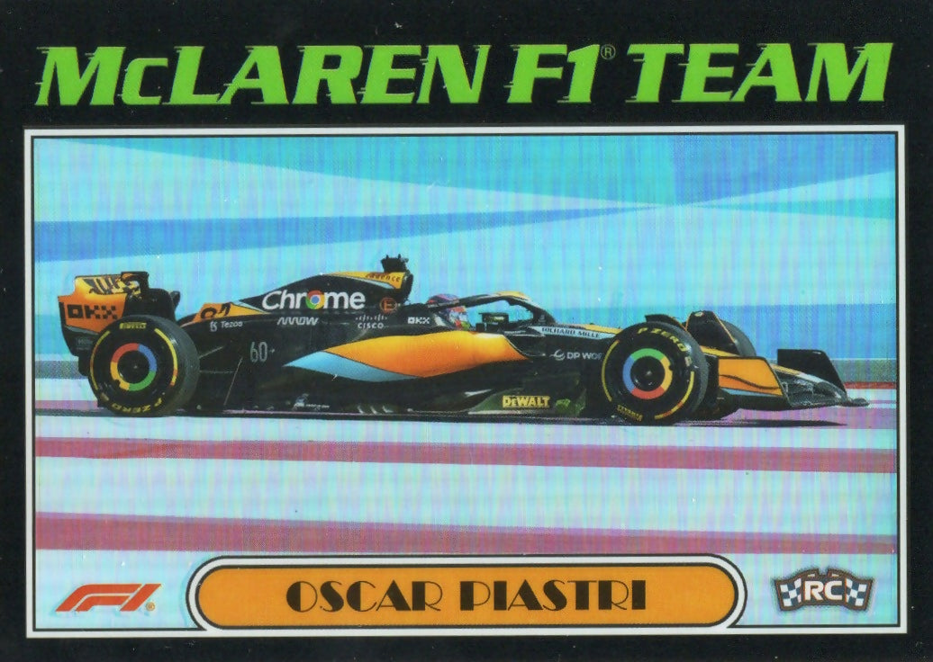 2023 Topps Chrome Formula 1 Autos of 1977 #AU77-OP Oscar Piastri - McLaren F1 Team - A