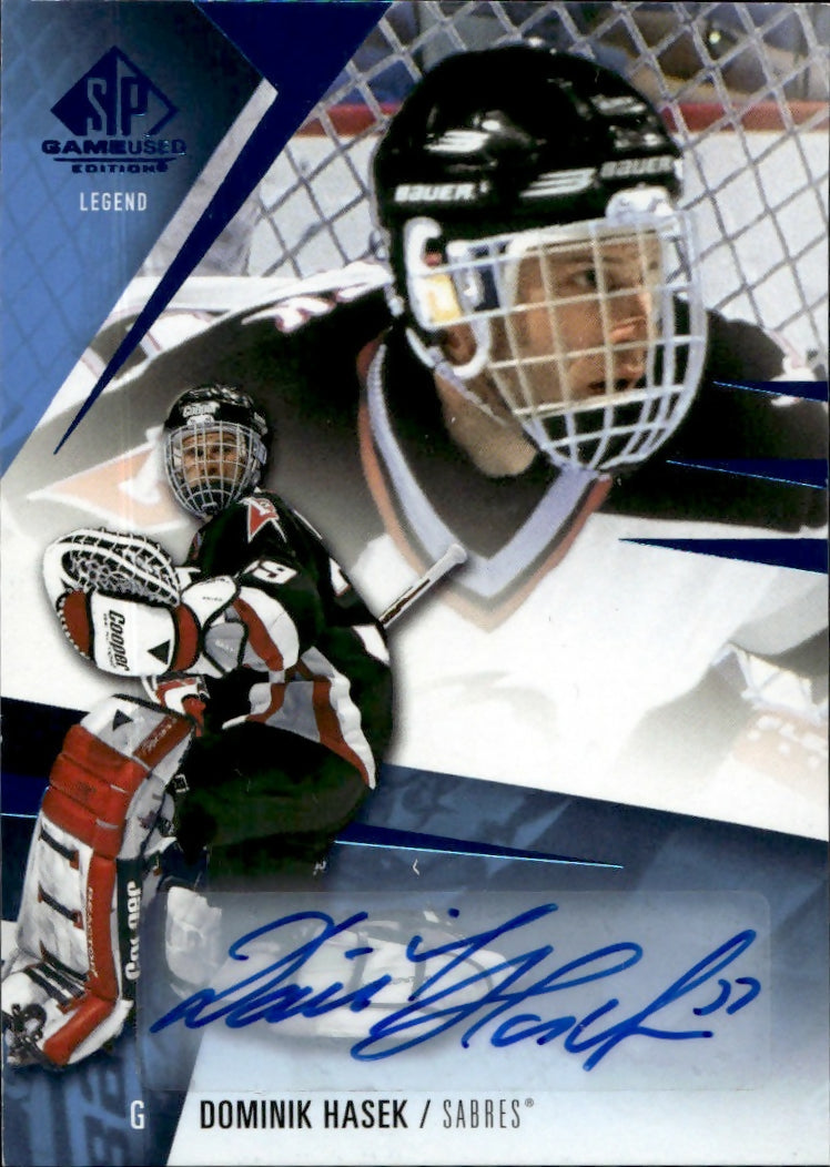 2023-24 Upper Deck SP Game Used Hockey - Base - Blue - Auto #194 Dominik Hasek - Buffalo Sabres - A