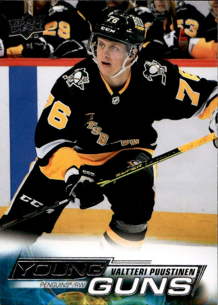 2022-23 Upper Deck Series 1 Hockey - Base - Young Guns #237 Valtteri Puustinen - Pittsburgh Penguins - A