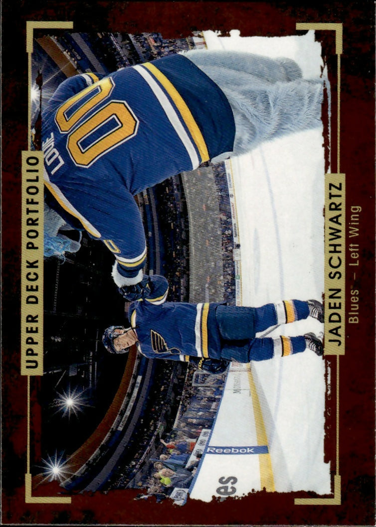 2015-16 Upper Deck Portfolio Hockey - Base #72 Jaden Schwartz - St. Louis Blues