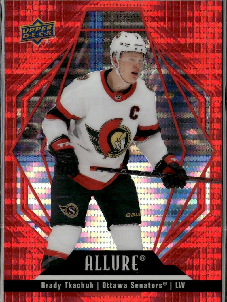 2022-23 Upper Deck Allure Hockey - Base - Red Rainbow #69 Brady Tkachuk - Ottawa Senators