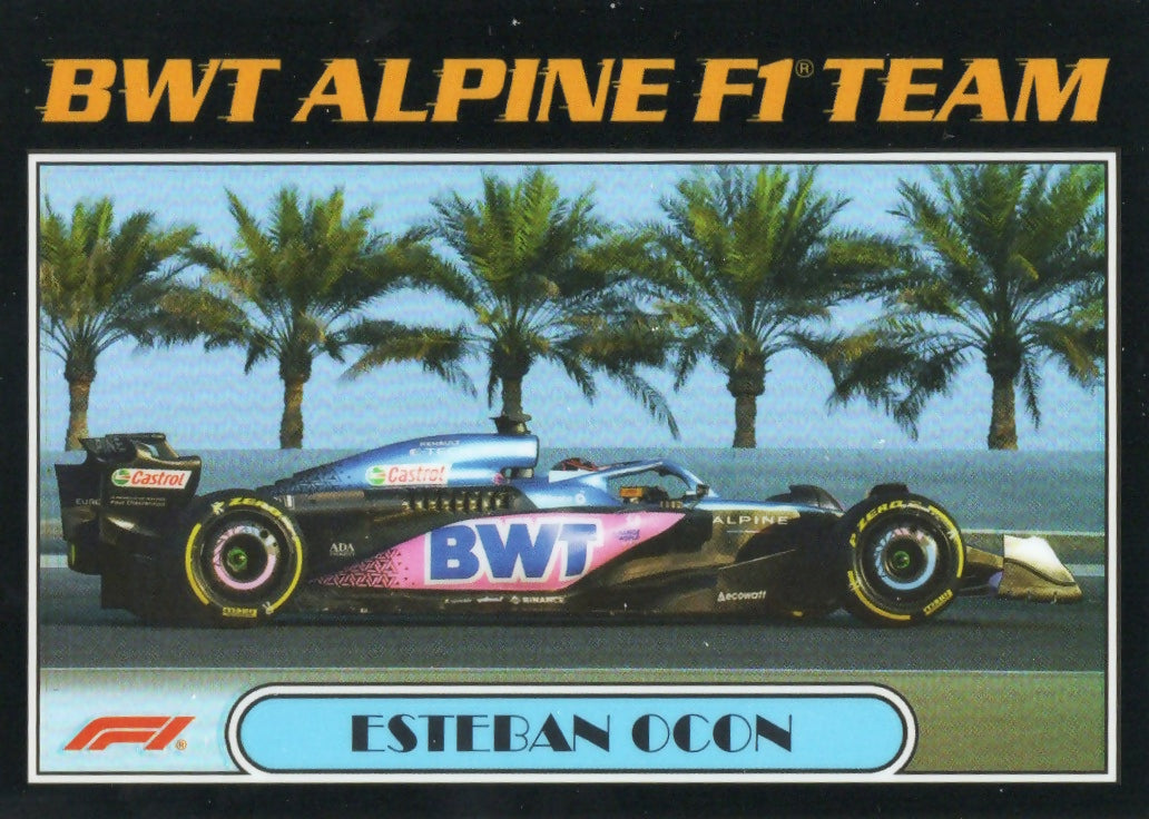 2023 Topps Chrome Formula 1 Autos of 1977 #AU77-EO Esteban Ocon - BWT Alpine F1 Team - A