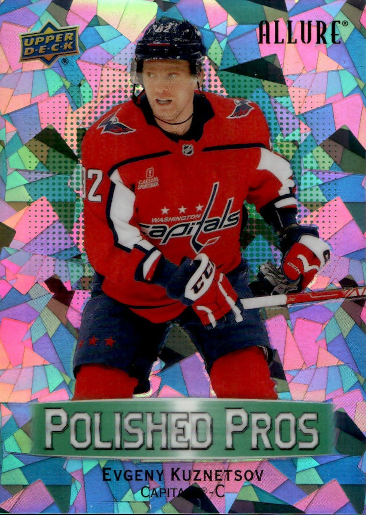 2023-24 Upper Deck Allure Hockey - Polished Pros - Green :249 #PP-19 Evgeny Kuznetsov - Washington Capitals - A