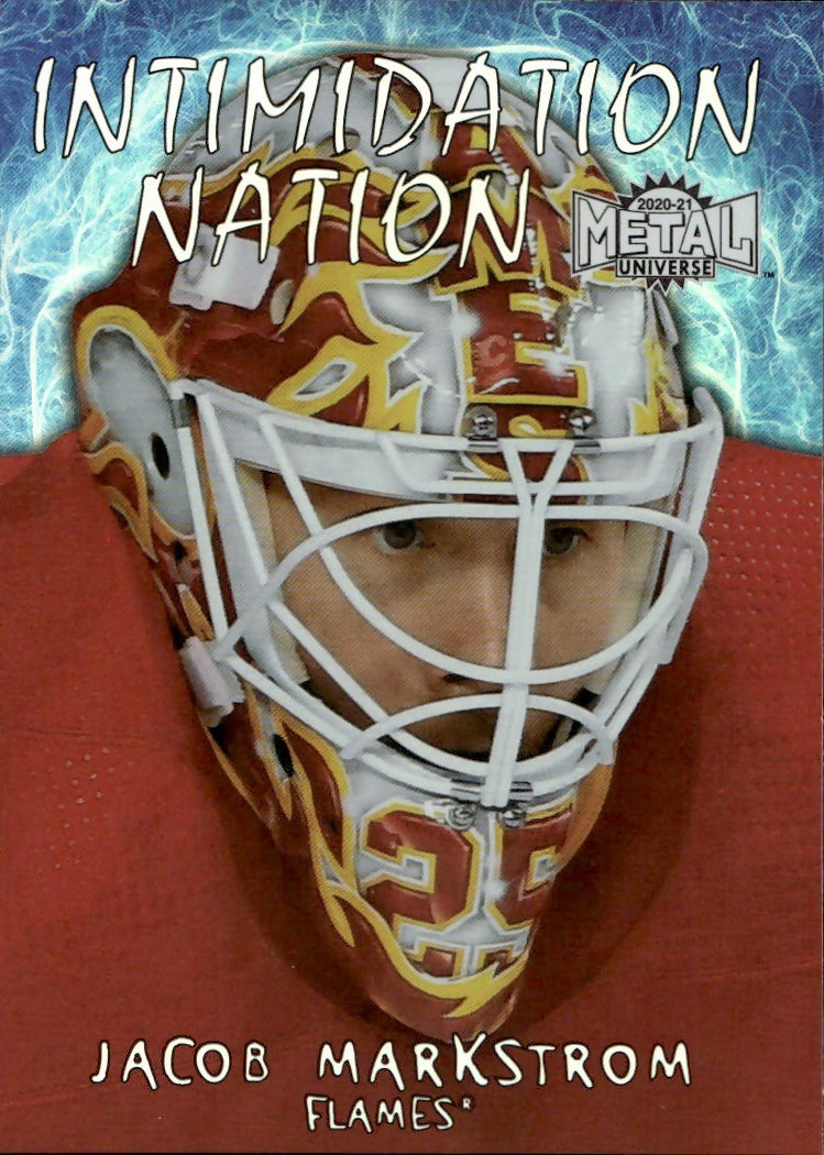 2020-21 Upper Deck Skybox Metal Universe - Intimidation Nation #IN-16 Jacob Markstrom - Calgary Flames - A