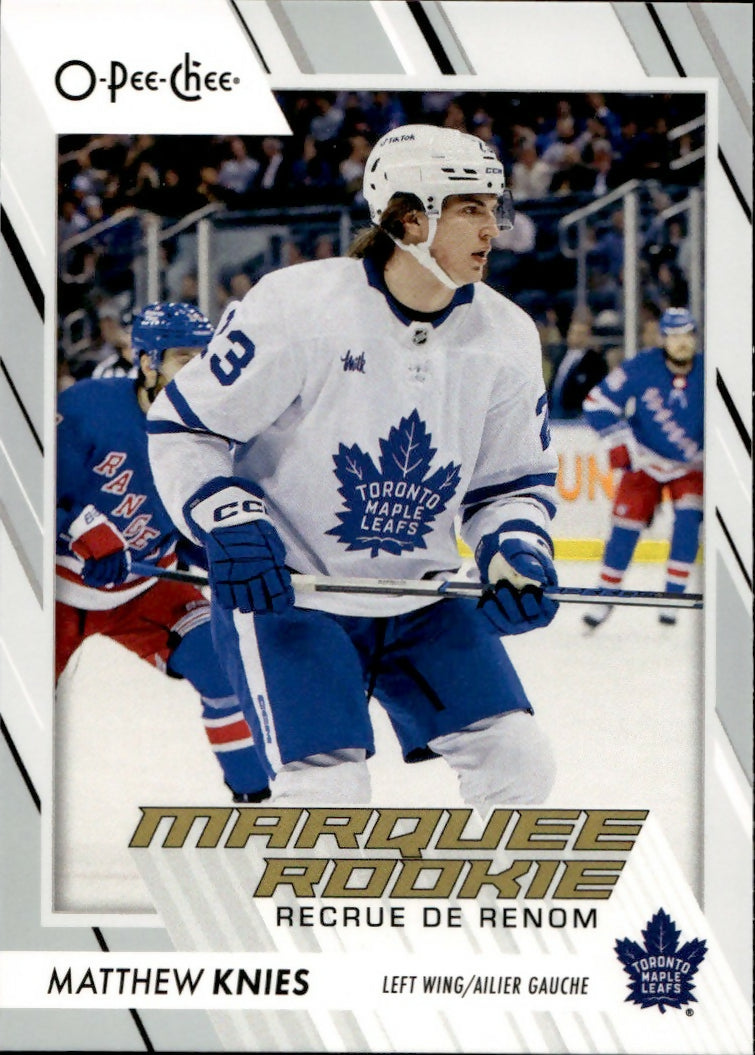 2023-24 Upper Deck O-Pee-Chee Hockey - Base - Marquee Rookies #573 Matthew Knies - Toronto Maple Leafs - A