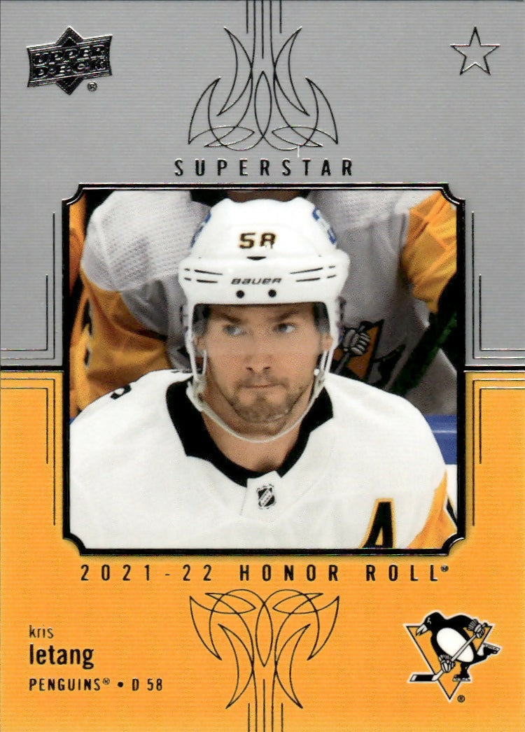 2021-22 Upper Deck Series 2 Hockey - Honor Roll #HR-99 Kris Letang - Pittsburgh Penguins - A