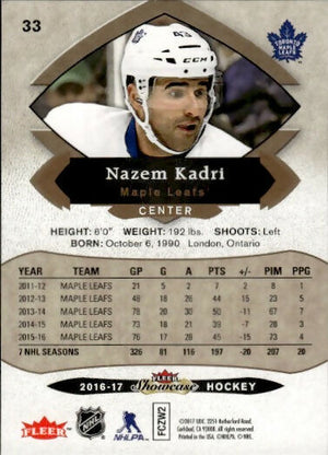 2016-17 Upper Deck Fleer Showcase Hockey - Base #33 Nazem Kadri - Toronto Maple Leafs