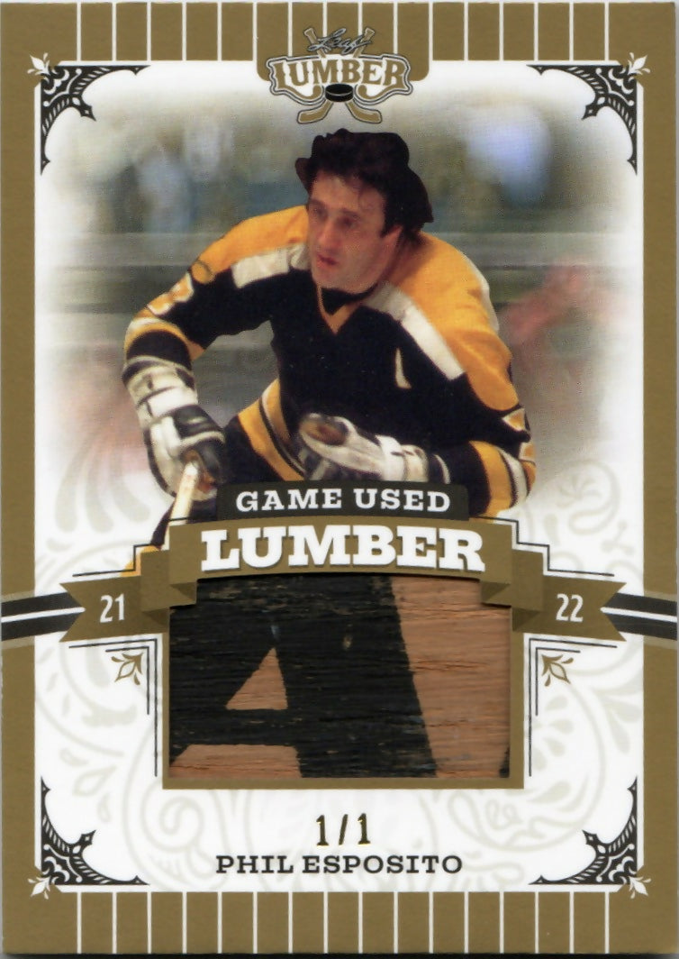 2022 Leaf Lumber - Game Used Lumber 1:1 #GUL-PE1 Phil Esposito - A