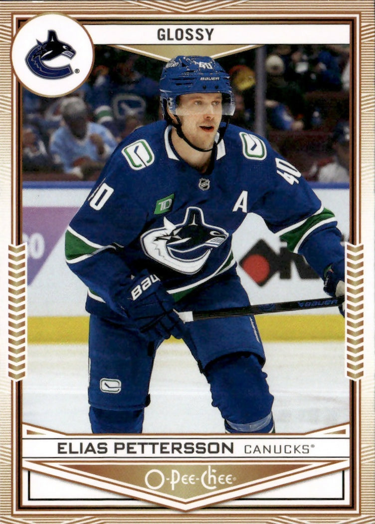 2024-25 Upper Deck Series 1 Hockey - O-Pee-Chee - Glossy #OG-6 Elias Pettersson - Vancouver Canucks - A