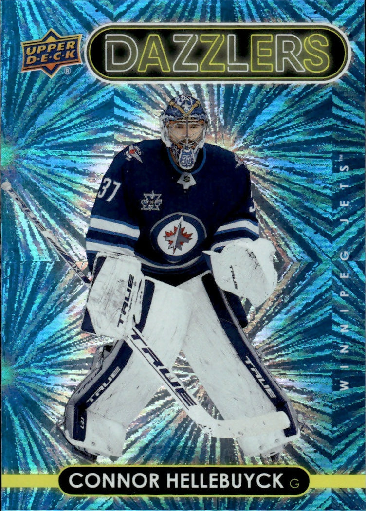 2021-22 Upper Deck Series 1 - Dazzlers - Blue #DZ-50 Connor Hellebuyck - Winnipeg Jets - A