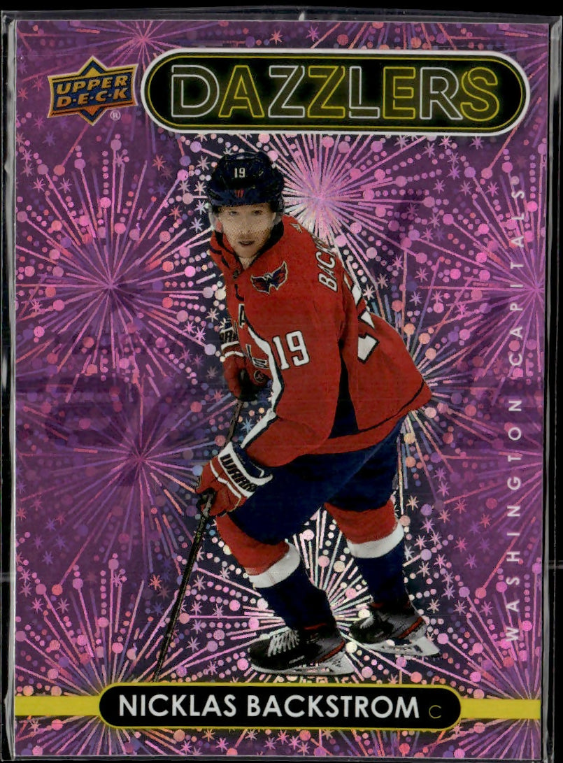 2021-22 Upper Deck Extended Series Hockey Dazzlers Pink #DZ-147 Nicklas Backstrom Washington Capitals