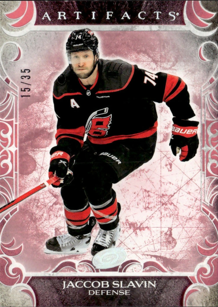 2024-25 Upper Deck Artifacts - Base - Pink :35 #21 Jaccob Slavin - Carolina Hurricanes - A