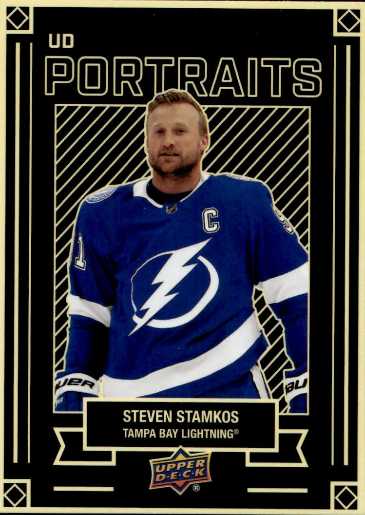 2022-23 Upper Deck Series 1 Hockey - Portraits #P-27 Steven Stamkos - Tampa Bay Lightning - A