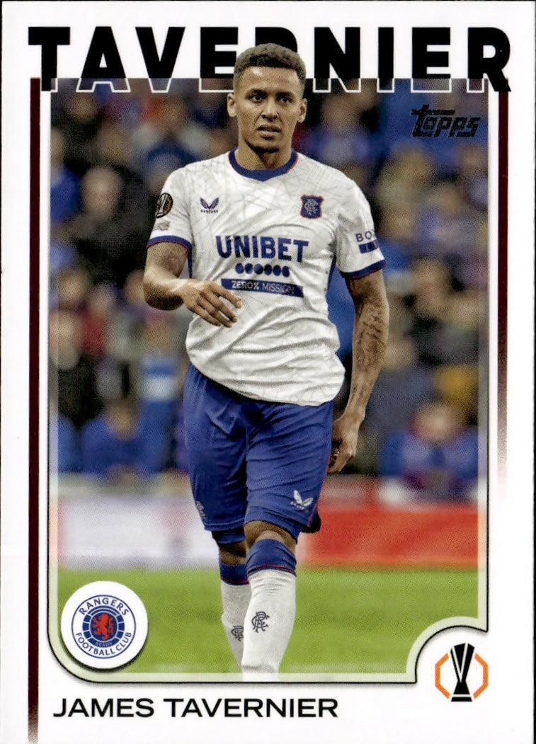 2024-25 Topps UEFA Club Competitions - Base #26 James Tavernier - Rangers F.C. - A