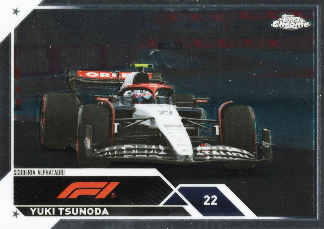2023 Topps Chrome Formula 1 Base #115 - F1 Cars Yuki Tsunoda - Scuderia Alphatauri - A