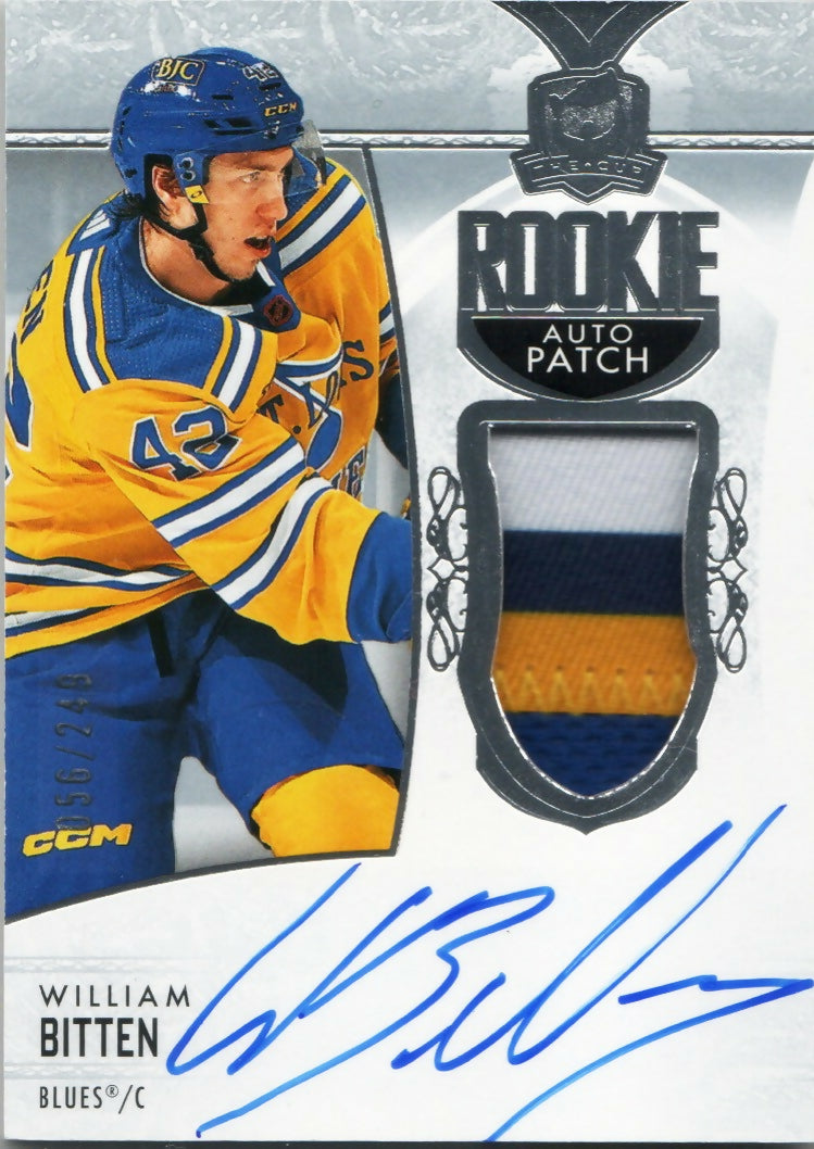 2022-23 Upper Deck The Cup Hockey - Base - Rookie - Patch - Auto #181 William Bitten - St. Louis Blues - A