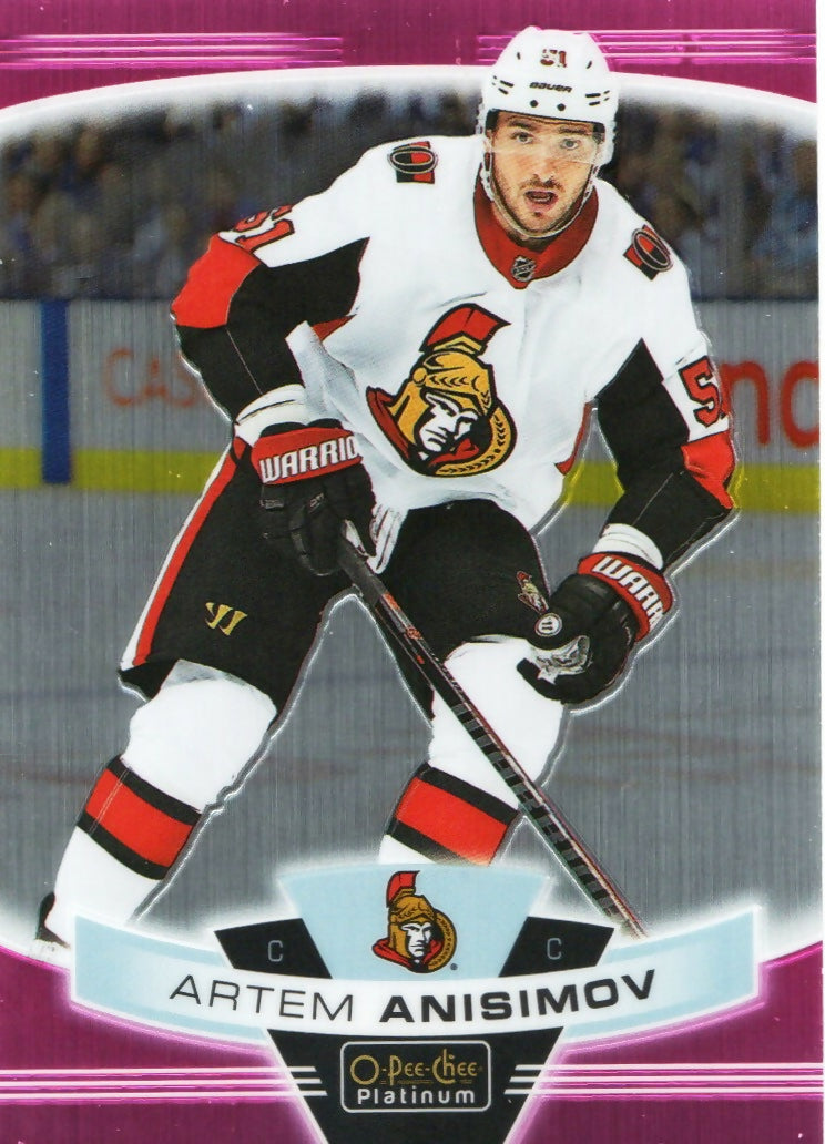 2019-20 Upper Deck O-Pee-Chee Platinum Hockey - Base - Matte Pink #80 Artem Anisimov - Ottawa Senators