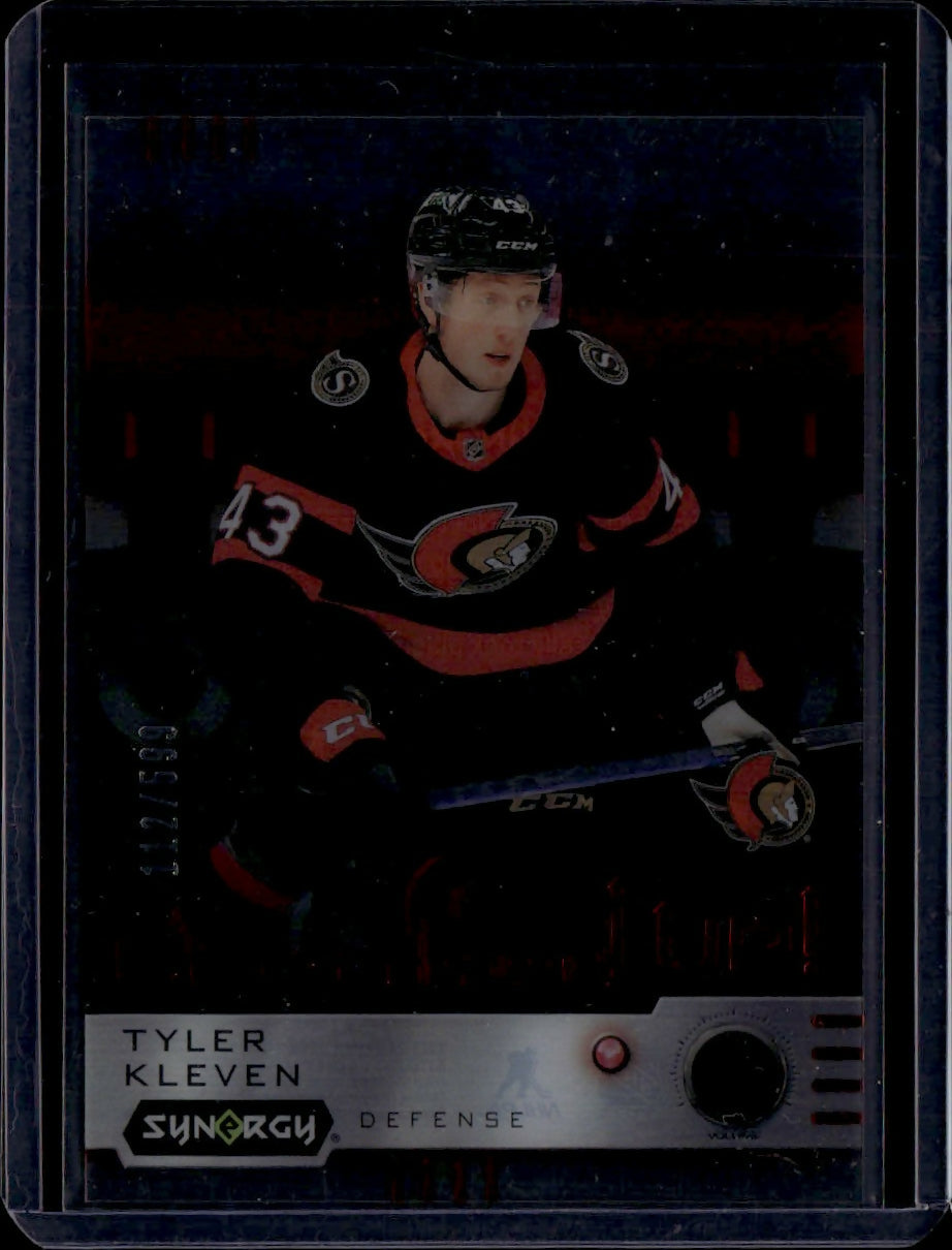 2023-24 Upper Deck Synergy Hockey - Cranked Up - Red :599 #CR-KL Tyler Kleven - Ottawa Senators - A