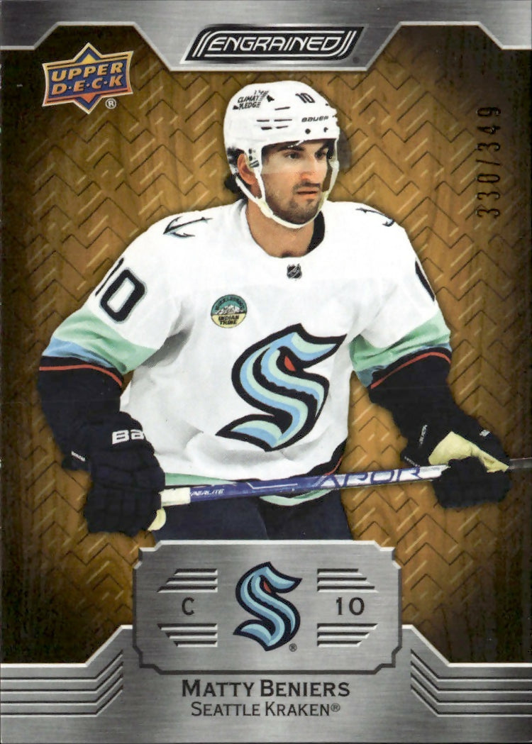 2023-24 Upper Deck Engrained Hockey - Base :349 #31 Matty Beniers - Seattle Kraken - A
