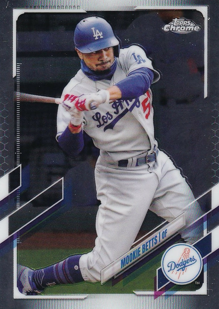 2021 Topps Chrome #100 Mookie Betts Los Angeles Dodgers