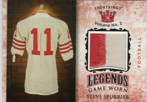 2021 Sportkings Volume 2 - Legends Game Worn Premium Materials - Red #LSM-29 Steve Spurrier - San Francisco/Tampa Bay Buccaneers