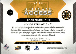 2019-20 Upper Deck Ultimate Collection Hockey - Ultimate Access #UA-BM Brad Marchand - Boston Bruins