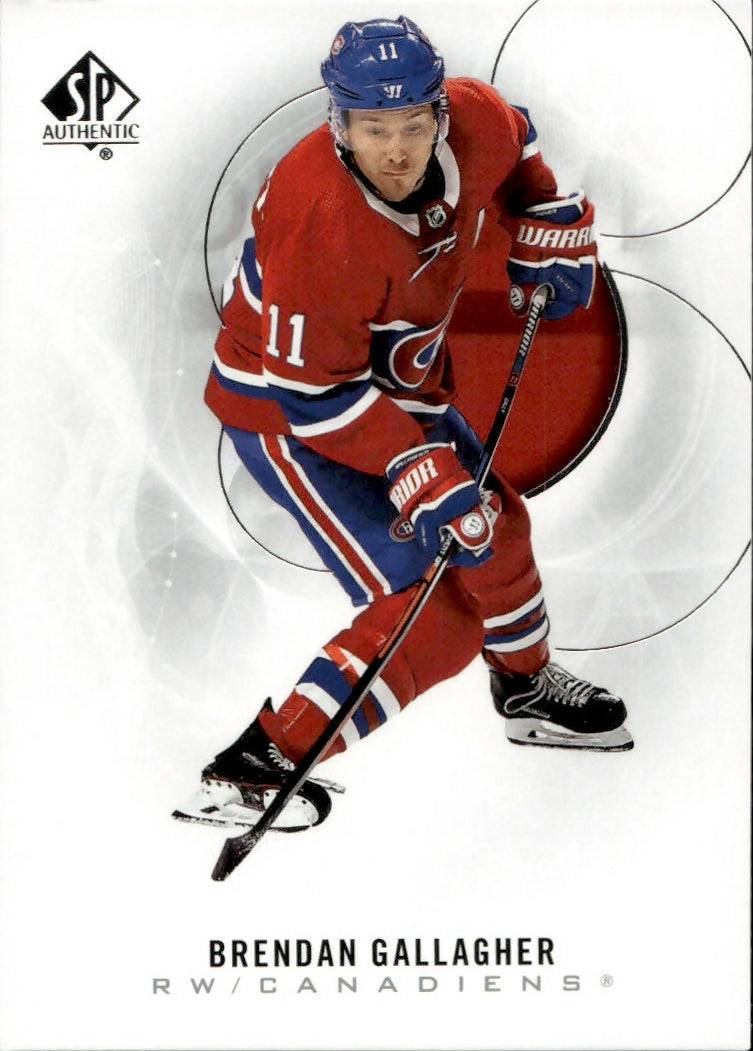 2020-21 Upper Deck Sp Authentic Hockey - Base #65 Brendan Gallagher - Montreal Canadiens - A