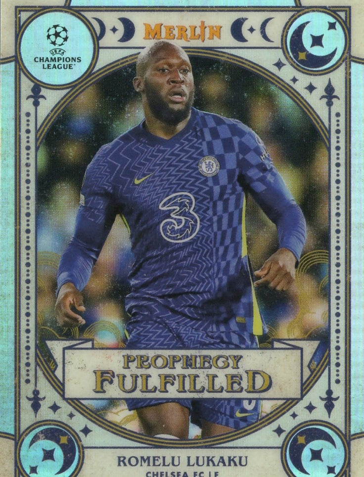 2021-22 Topps Merlin Collection Chrome UCL - Prophecy Fulfilled #PF-13 Romelu Lukaku - Chelsea FC