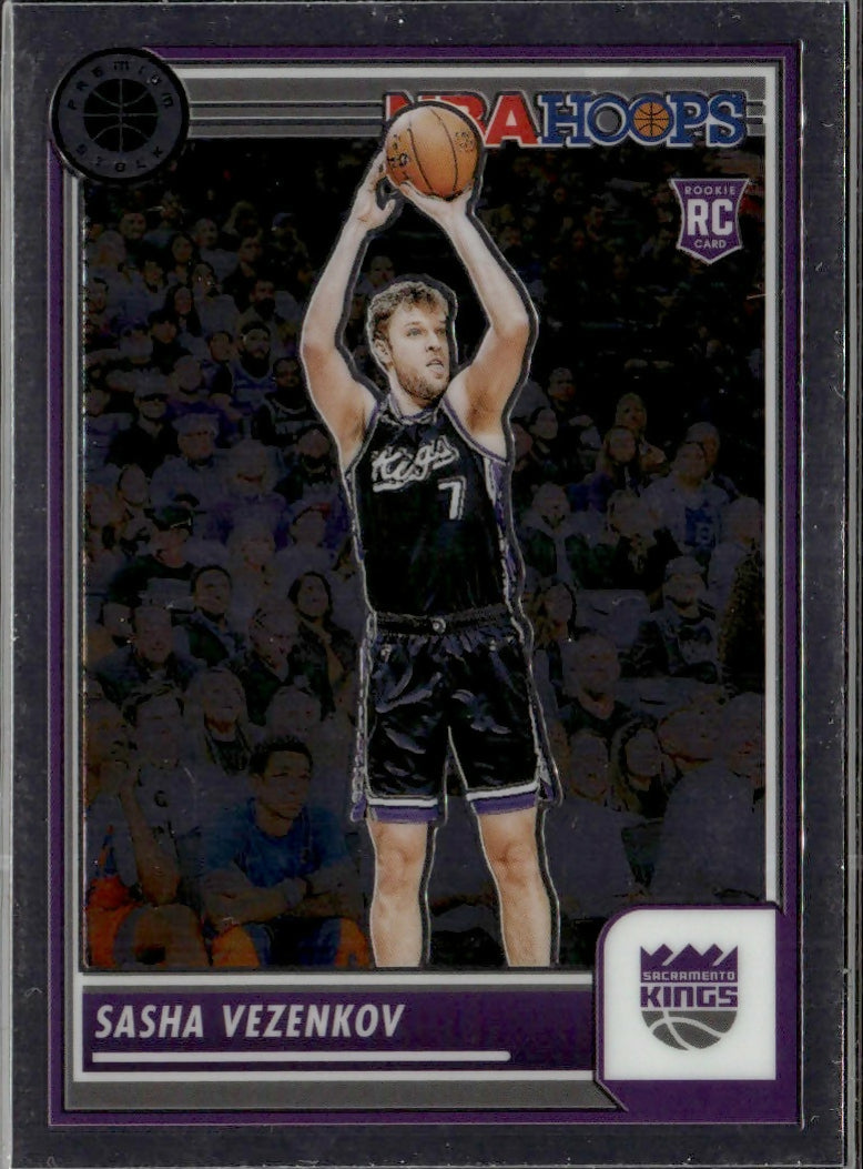 2023-24 Panini NBA Hoops Premium Stock - Base #157 Sasha Vezenkov - Sacramento Kings - A