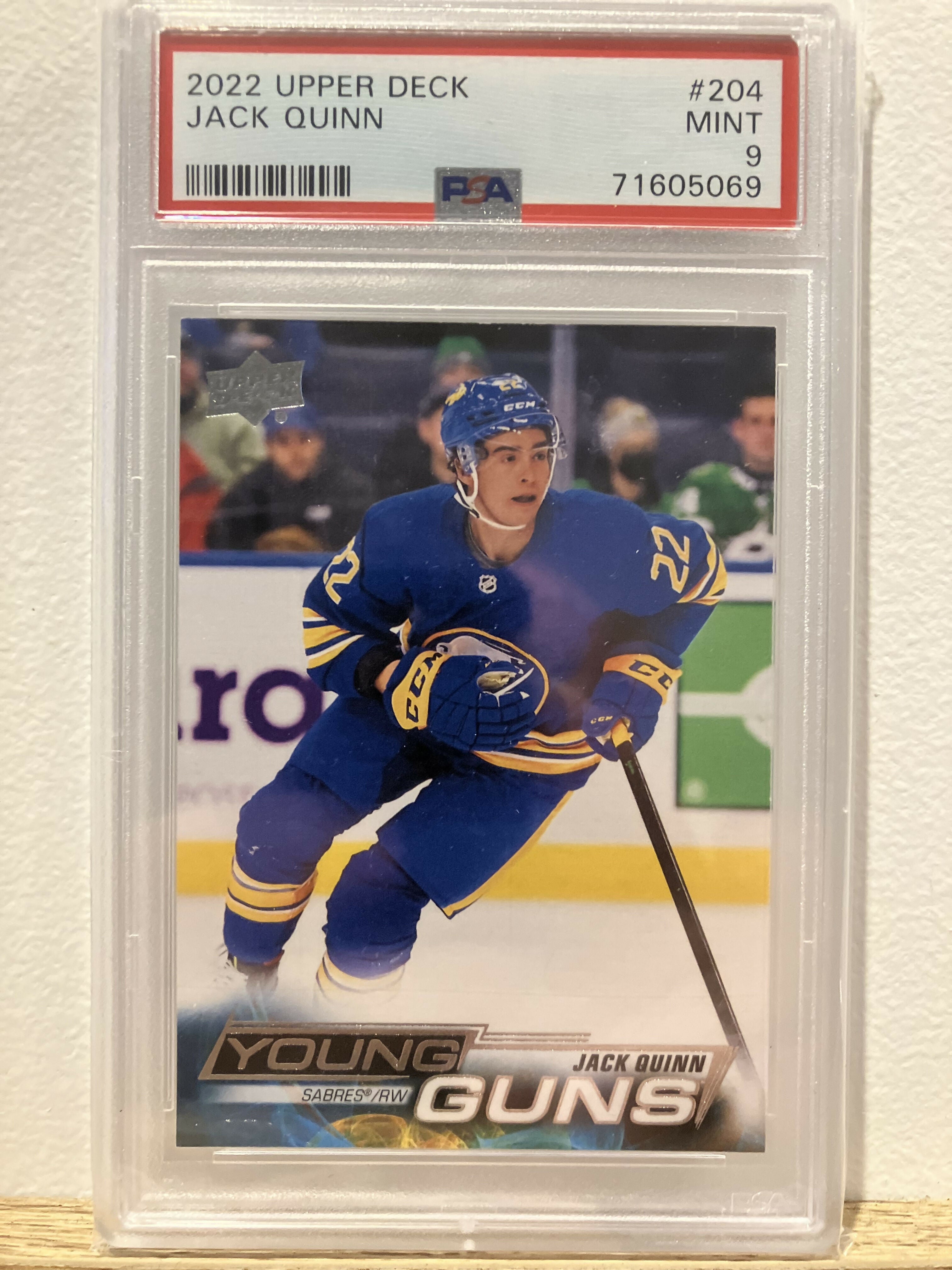 2022-23 Upper Deck Series 2 - Base - Young Guns #204 Jack Quinn - Buffalo Sabres - A