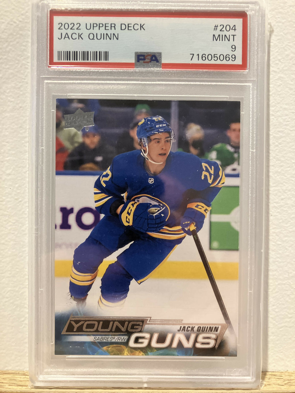 2022-23 Upper Deck Series 2 - Base - Young Guns #204 Jack Quinn - Buffalo Sabres - A