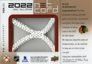 2022-23 Upper Deck SP Game Used Hockey - Net Cord - All Star :5 #ASN-AD Alex DeBrincat - Chicago Blackhawks - B