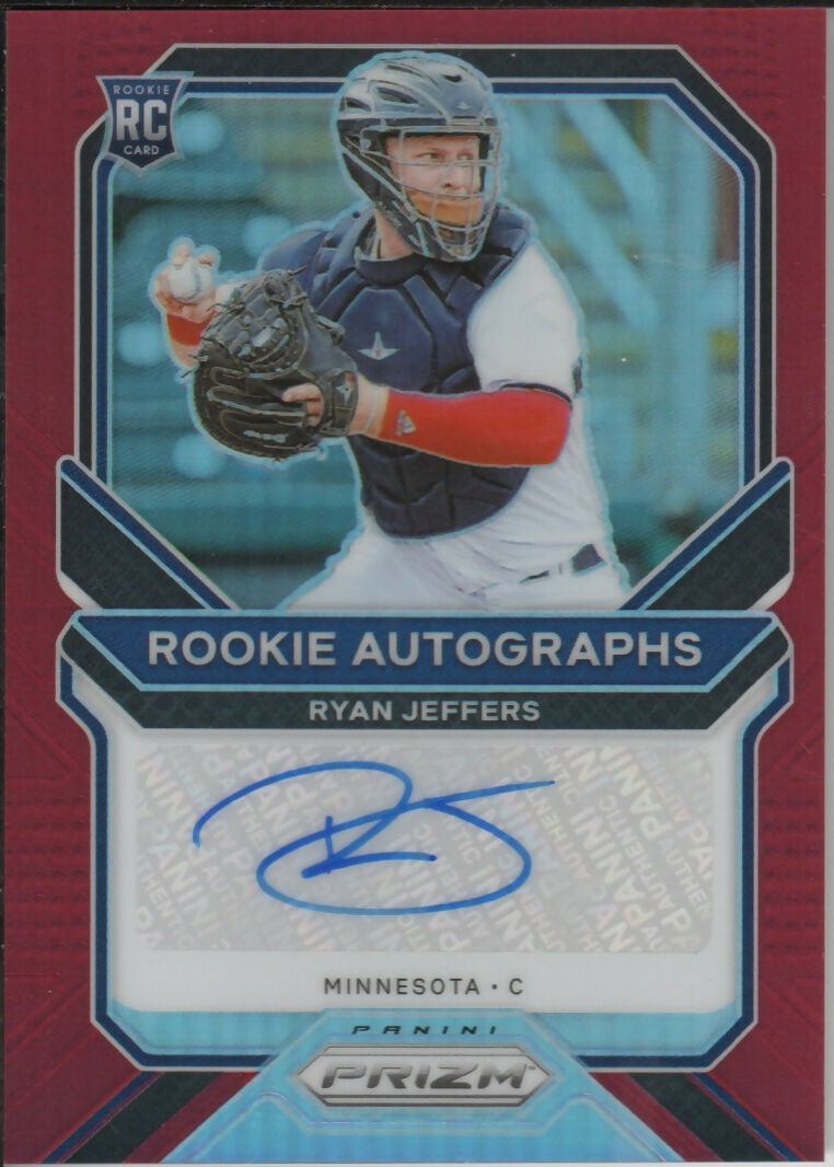 2021 Panini Prizm Baseball - Rookie Autographs - Red Prizm #RA-RJ Ryan Jeffers - Minnesota Twins - A