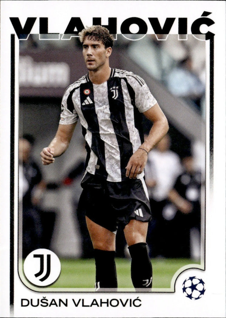 2024-25 Topps UEFA Club Competitions - Base #176 Dusan Vlahovic - Juventus - A
