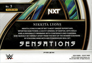 2024 Panini Select WWE - Sensations - Prizm #3 Nikkita Lyons - B
