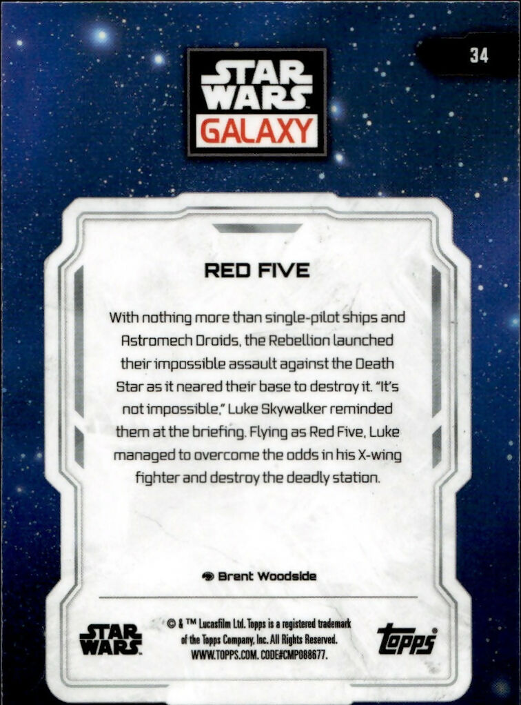 2024 Topps Star Wars Galaxy Chrome - Base #34 Red Five - B