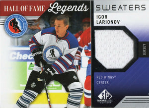 2021-22 Upper Deck SP Game Used Hockey - Hall of Fame Legends - Sweaters #HOF-IL Igor Larionov - Detroit Red Wings - A