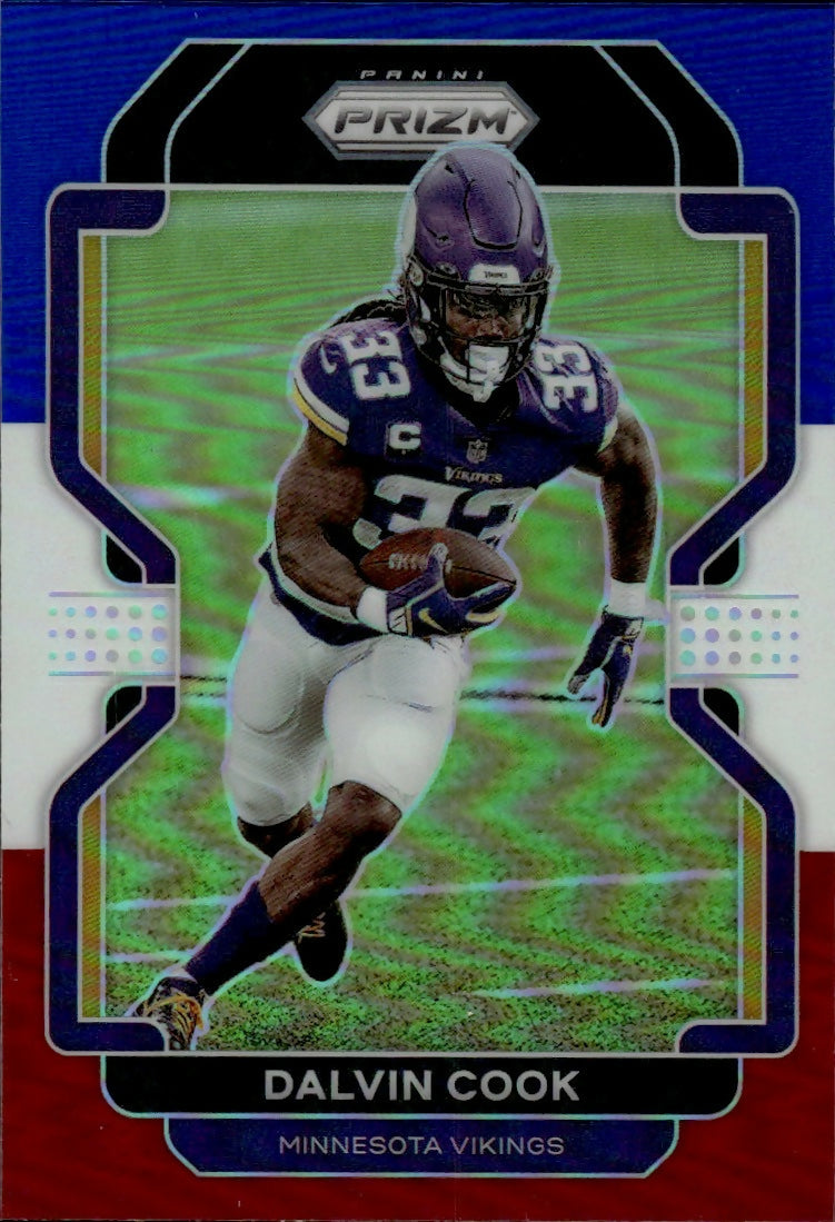 2021 Panini Prizm Football Base - Red White And Blue Prizm #129 Dalvin Cook Minnesota Vikings - A