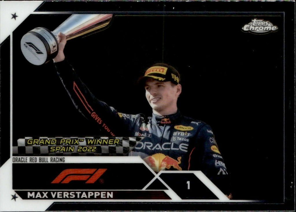 2023 Topps Chrome Formula 1 Base #149 - Grand Prix Winners Max Verstappen - Oracle Red Bull Racing - A