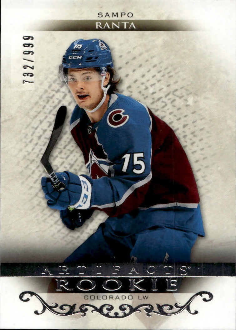 2021-22 Upper Deck Artifacts - Base - Extrended Rookies #RED188 Sampo Ranta - Colorado Avalanche - A