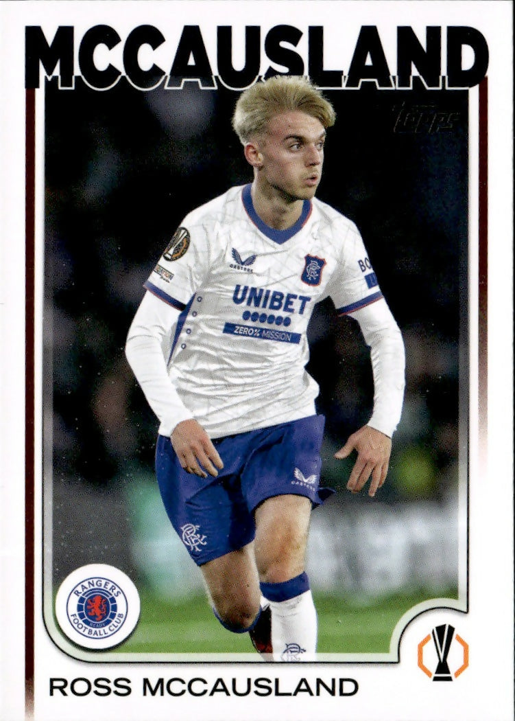 2024-25 Topps UEFA Club Competitions - Base #49 Ross McCausland - Rangers F.C. - A
