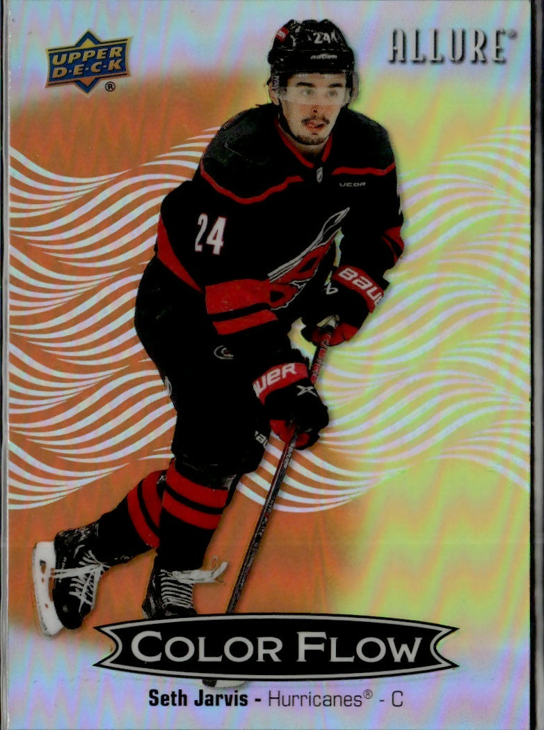 2024-25 Upper Deck Allure Hockey - Color Flow - Orange-Yellow Spectrum #CFL-50 Seth Jarvis - Carolina Hurricanes - A