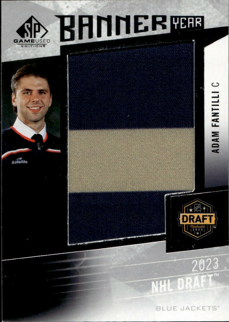 2023-24 Upper Deck SP Game Used Hockey - Banner Year - Draft #BYDR Adam Fantilli - Columbus Blue Jackets - A