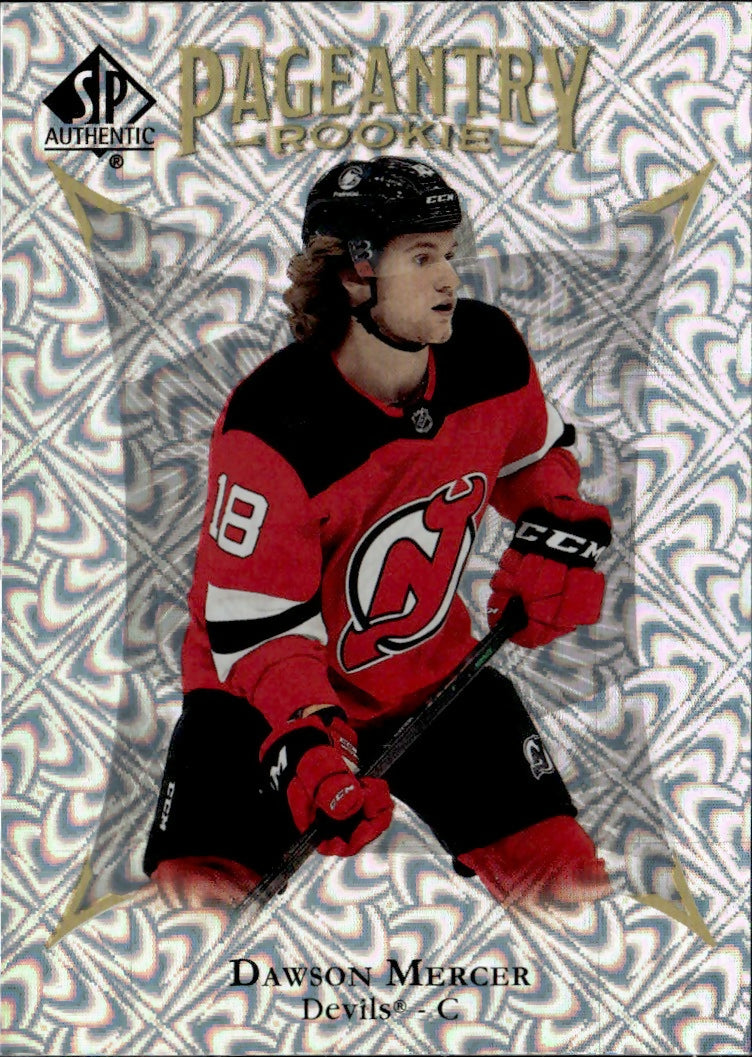 2021-22 Upper Deck SP Authentic Hockey - Pageantry #P-79 Dawson Mercer - New Jersey Devils - A